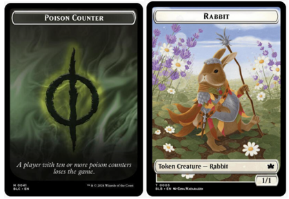 Poison Counter (0041) // Rabbit (0003) Double-Sided Token